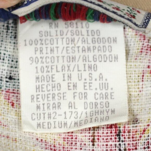 Vintage 1990s Enchanté Collection Floral Zip Up Collared Crop Top Medium - Picture 6 of 7